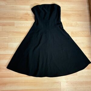 Garoche Black Strapless Fit & Flare Dress Size Large – Made in Canada